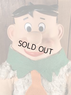 60年代頃のフリントストーンのフレッドのビンテージのラバーフェイスドール