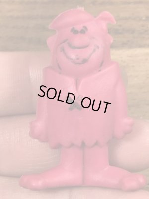 80年代頃のフリントストーンのバーニーのビンテージのラバーフィギュア