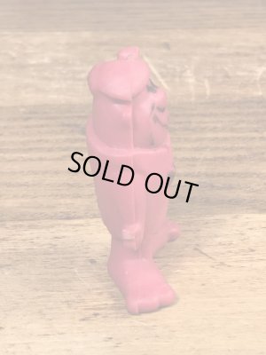 80年代頃のフリントストーンのバーニーのビンテージのラバーフィギュア