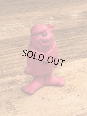 80年代頃のフリントストーンのバーニーのビンテージのラバーフィギュア