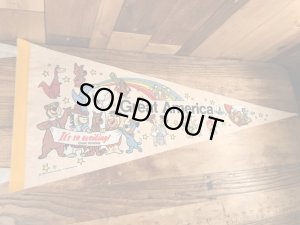 80年代のハンナバーベラのグレートアメリカのビンテージのペナント