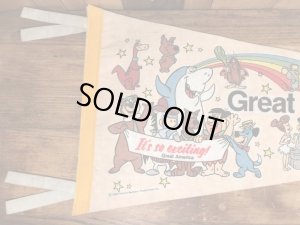 80年代のハンナバーベラのグレートアメリカのビンテージのペナント