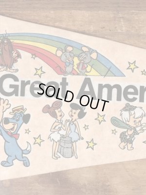 80年代のハンナバーベラのグレートアメリカのビンテージのペナント