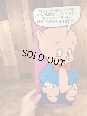 ルーニーテューンズのポーキーピッグのヴィンテージ雑貨