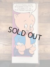 Looney Tunes “Porky Pig” Giant Greeting Card　ポーキーピッグ　ビンテージ　グリーティングカード　ルーニーテューンズ　70年代