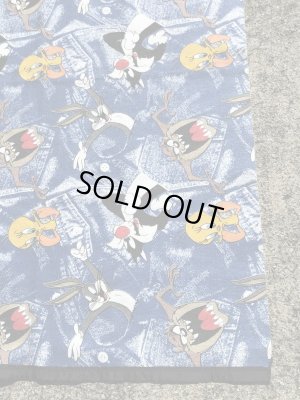 90年代~のルーニーテューンズのビンテージのブランケット