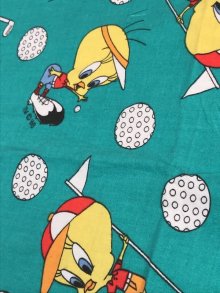 他の写真1: Looney Tunes “Tweety Bird” Cloth　トゥイーティー　ビンテージ　端切れ生地　ルーニーテューンズ　2000年代~