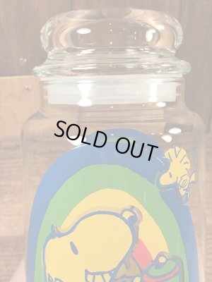 70〜80年代のスヌーピーのビンテージのガラスキャニスター