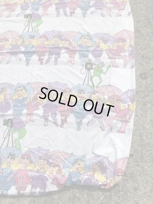 80年代のマペットショウのカーミットとミスピギーのビンテージのボックスシーツ