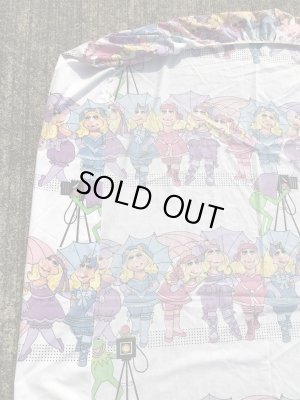 80年代のマペットショウのカーミットとミスピギーのビンテージのボックスシーツ