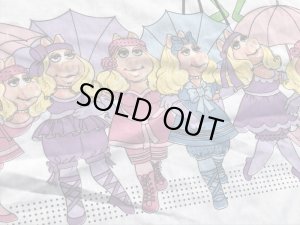 80年代のマペットショウのカーミットとミスピギーのビンテージのボックスシーツ