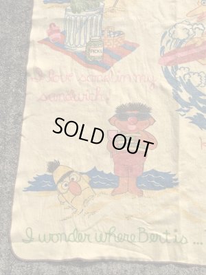 70年代のセサミストリートのヴィンテージのブランケット