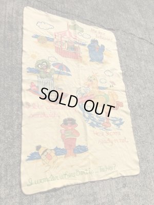 70年代のセサミストリートのヴィンテージのブランケット