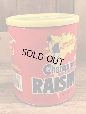 80年代のカリフォルニアレーズンのヴィンテージのTin缶