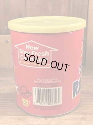 80年代のカリフォルニアレーズンのヴィンテージのTin缶