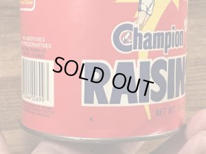 80年代のカリフォルニアレーズンのヴィンテージのTin缶