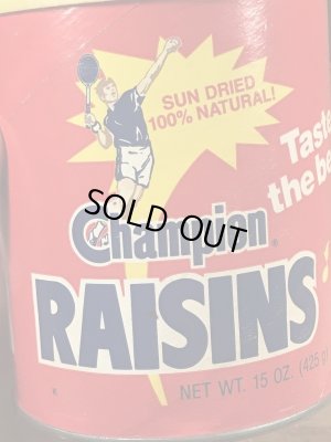 80年代のカリフォルニアレーズンのヴィンテージのTin缶