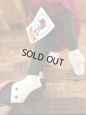 80年代のアドバタイジングキャラクターのカリフォルニアレーズンのヴィンテージのぬいぐるみ