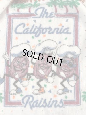80年代のカリフォルニアレーズンのヴィンテージのキッチンタオル