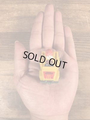 80年代のマクドナルドのロナルドのビンテージのプルバックカー