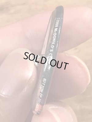 80年代の80年代のマクドナルドのマックトゥナイトのヴィンテージの缶バッジ