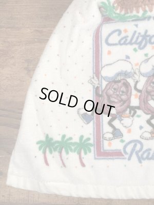 80年代のカリフォルニアレーズンのヴィンテージのキッチンタオル