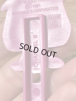 80年代のマクドナルドのグリマスのビンテージのホイッスル