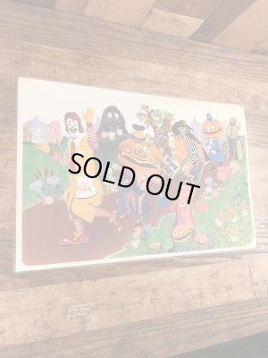 70年代のマクドナルドのビンテージのランチョンマット