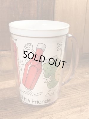70年代のミスターホットドッグのビンテージのプラスチックマグカップ