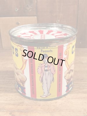 サーカスのピーナッツのヴィンテージのTin缶