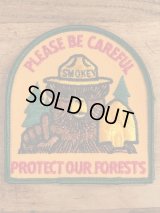 Smokey Bear “Please Be Careful” Patch　スモーキーベア　ビンテージ　ワッペン　パッチ　70年代~