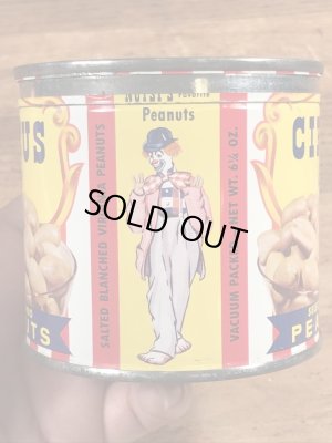 サーカスのピーナッツのヴィンテージのTin缶