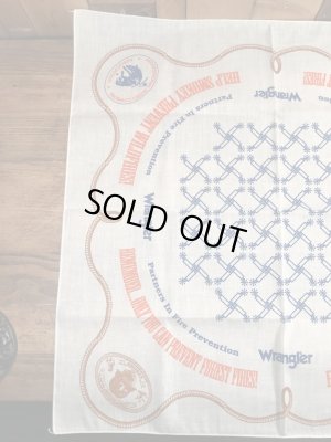 80年代のスモーキーベアとラングラーのビンテージのバンダナ