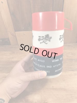 企業キャラクターのMr. Zipのヴィンテージのサーモボトル