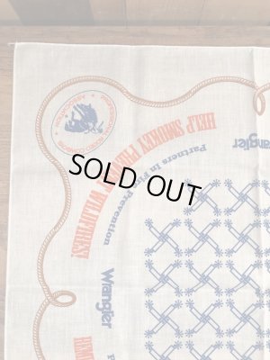 80年代のスモーキーベアとラングラーのビンテージのバンダナ