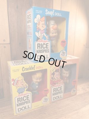 ケロッグのスナップクラックルポップのビンテージのドールセット