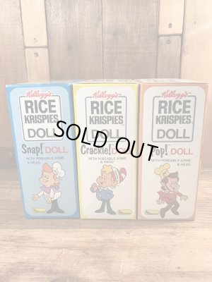 ケロッグのスナップクラックルポップのビンテージのドールセット