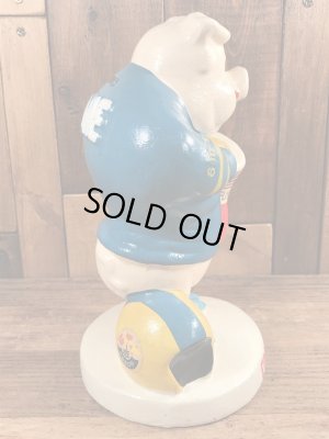 企業キャラクターのアーニーピッグのビンテージの貯金箱フィギュア