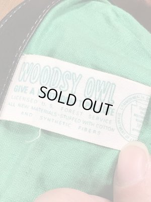 企業キャラクターのウッジーオウルのヴィンテージのぬいぐるみ