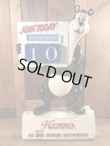 Hamm's Beer Bear Calendar Display Figure　ハムズベア　ビンテージ　ディスプレイフィギュア　カレンダー　60年代