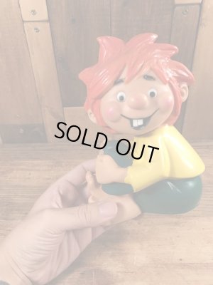 80年代のプムックルのヴィンテージの貯金箱フィギュア