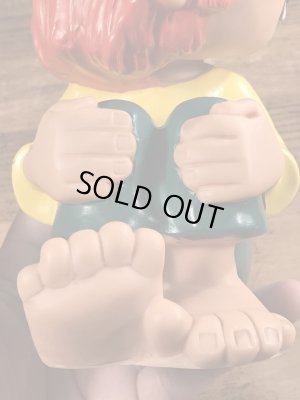 80年代のプムックルのヴィンテージの貯金箱フィギュア