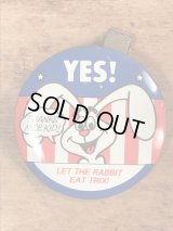 Trix Rabbit “Yes!” Tin Badge　トリックスラビット　ビンテージ　缶バッジ　70年代