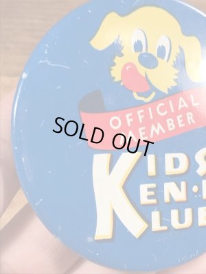 ケンエルレーション　ビンテージ　缶バッジ　アドバタイジングキャラクター　50年代