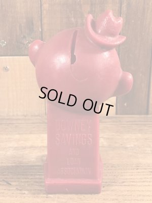 ダウニーセービングス　ヴィンテージ　貯金箱フィギュア　企業キャラクター　ノベルティ