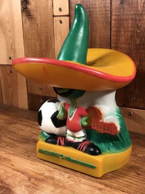 メキシコワールドカップ　ヴィンテージ　貯金箱フィギュア　マスコットキャラクター　80’s