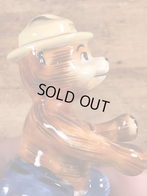 スモーキーベア　ビンテージ　セラミックフィギュア　企業キャラクター　50年代