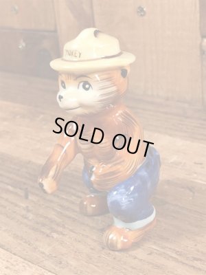 スモーキーベア　ビンテージ　セラミックフィギュア　企業キャラクター　50年代