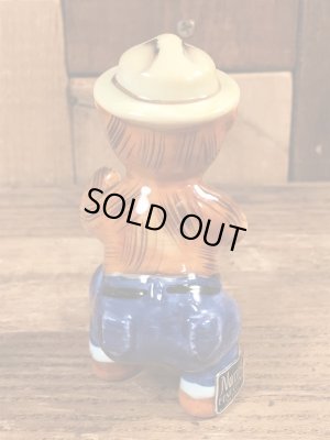 スモーキーベア　ヴィンテージ　陶器フィギュア　アドバタイジングキャラクター　企業物