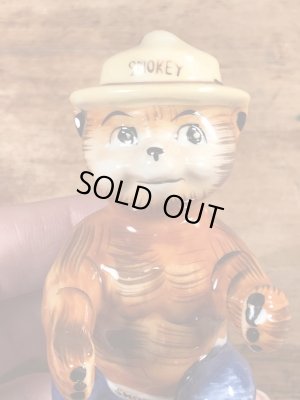 スモーキーベア　ビンテージ　セラミックフィギュア　企業キャラクター　50年代